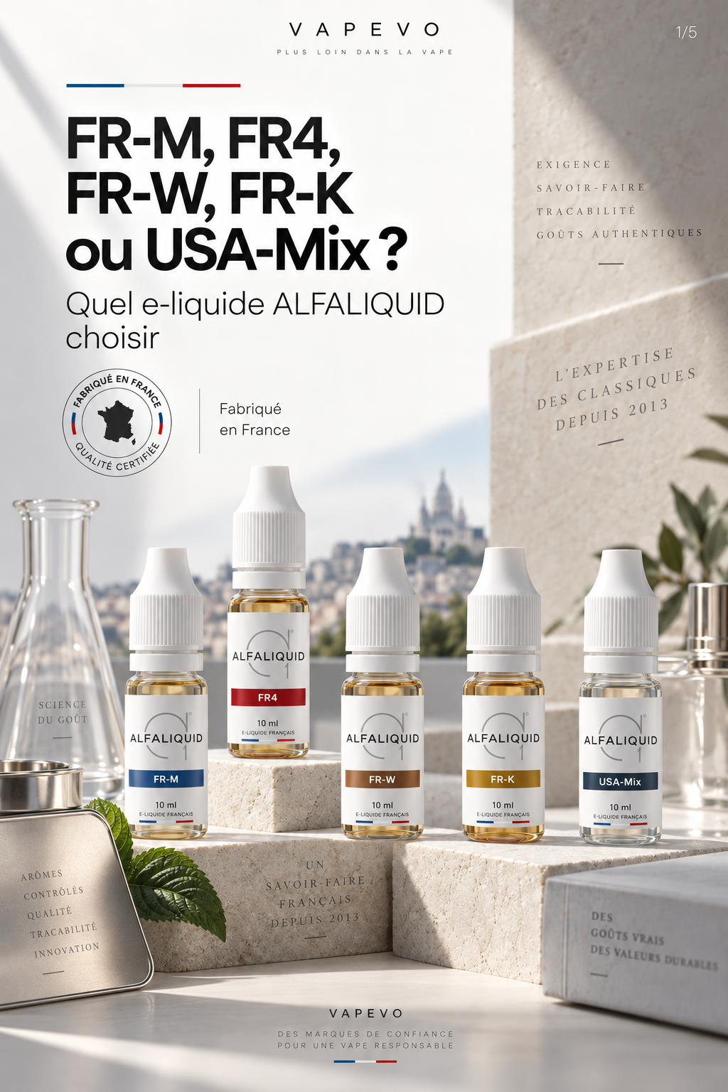Comparatif ALFALIQUID FR-M FR4 FR-W FR-K USA-Mix