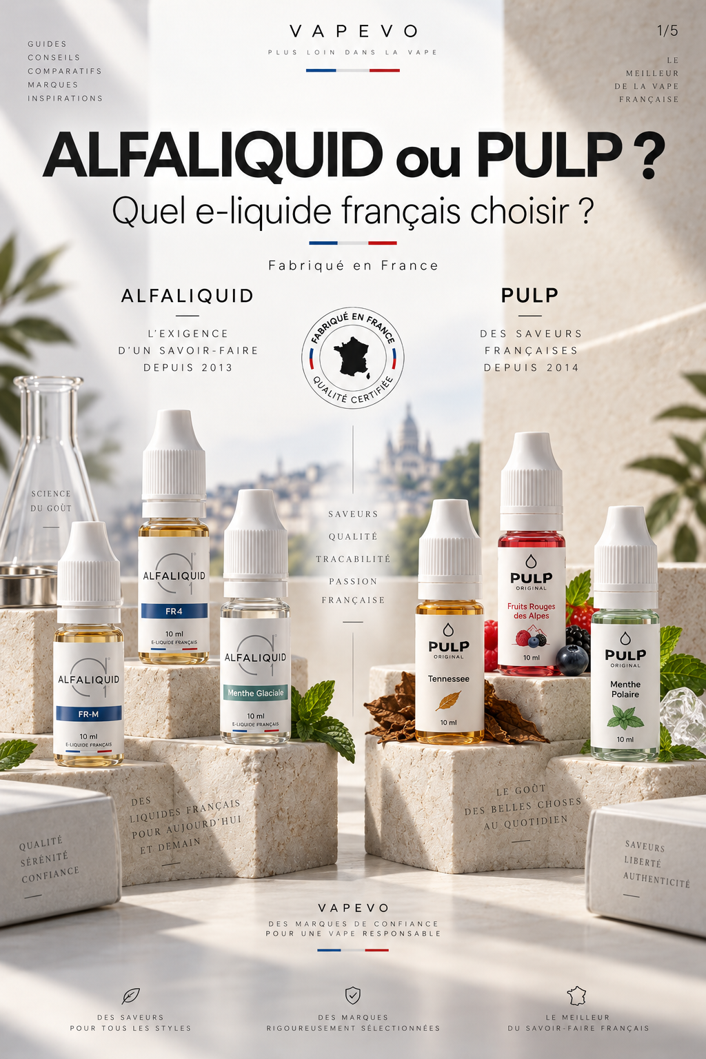 ALFALIQUID ou PULP : quel e-liquide français choisir