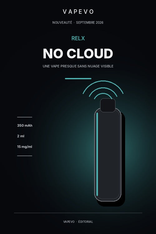 RELX No Cloud : pod à vapeur visible fortement réduite