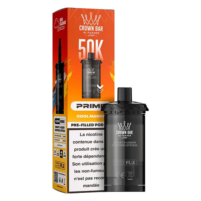 Cartouches HyperMax Prime Crown Bar 50K 2x10ml - Al Fakher
