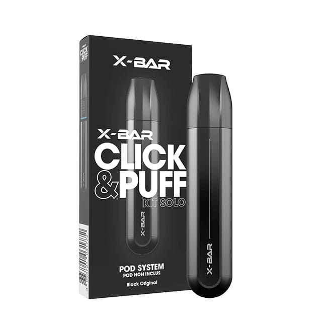 Batterie X-Bar Click & Puff Solo 500mAh Black Original | VAPEVO