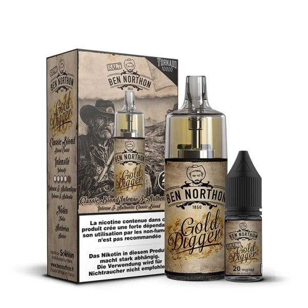 BEN NORTHON X Tornado 10000 - Puff Rechargeable 10000 Puffs 10ml-20 mg-Gold Digger-VAPEVO