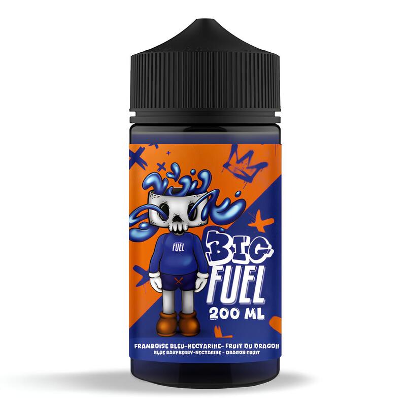 BIG FUEL Framboise bleue & Nectarine & Fruit du Dragon - E-liquide 200ml-0 mg-VAPEVO