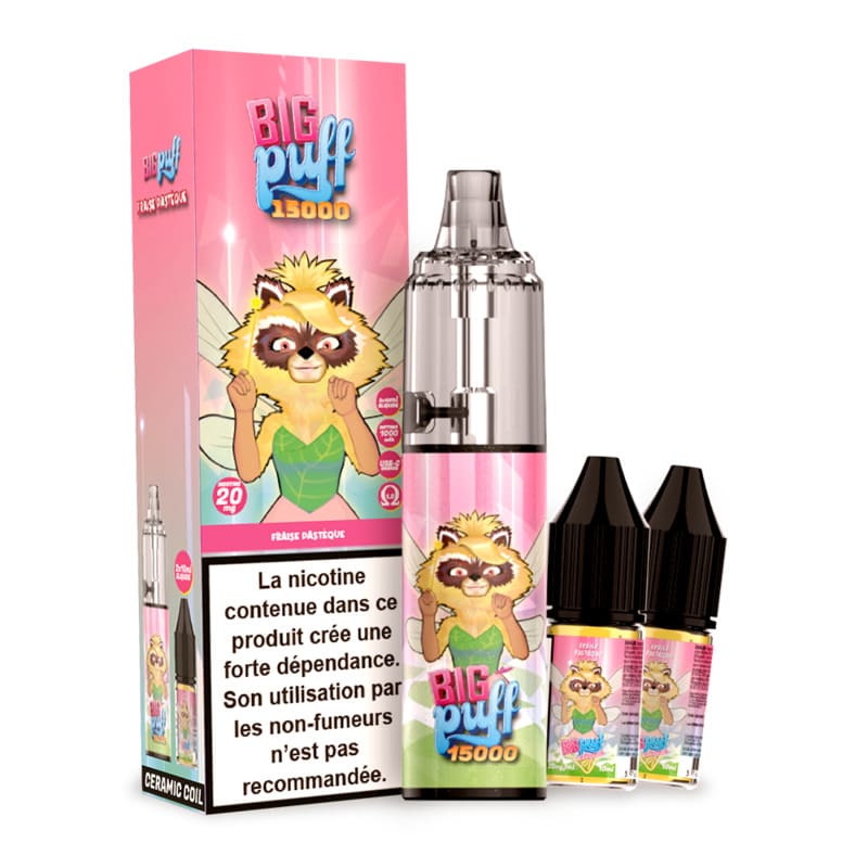BIG PUFF 15000 - Puff Rechargeable 15000 Puffs-20 mg-Fraise Pastèque-VAPEVO