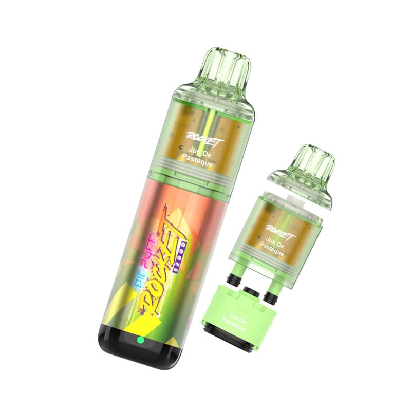 BIG PUFF Rocket - Kit Rechargeable 32000 Puffs 20mg Jus de Pastèque | VAPEVO