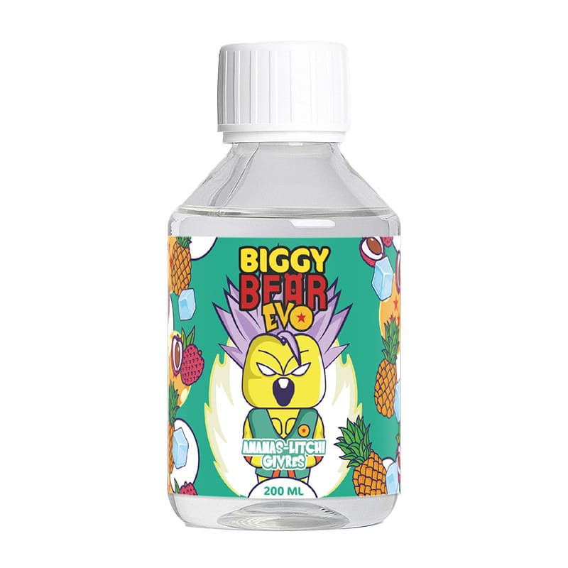 BIGGY BEAR Ananas Litchi Givrs - E-liquide 200ml VAPEVO BIGGY BEAR Ananas Litchi Givrs - E-liquide 200ml VAPEVO