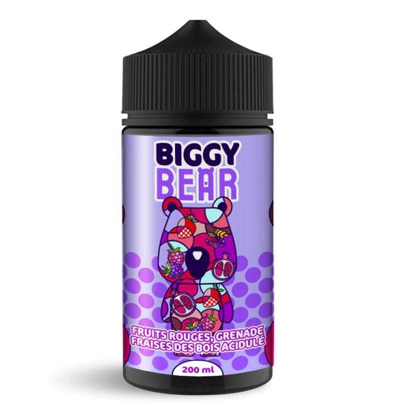 BIGGY BEAR Fruits Rouges & Grenade & Fraise des Bois - E-liquide 200ml 0 mg | VAPEVO