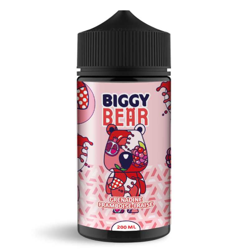 BIGGY BEAR Grenadine Framboise Fraise - E-liquide 200ml 0 mg | VAPEVO