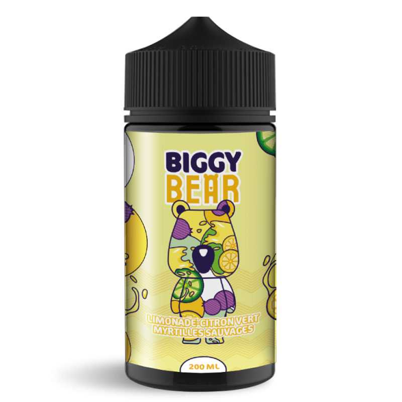 BIGGY BEAR Limonade Citron Vert & Myrtilles Sauvages - E-liquide 200ml 0 mg | VAPEVO