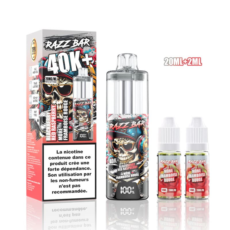 Kit Razz Bar 40K 20mg
