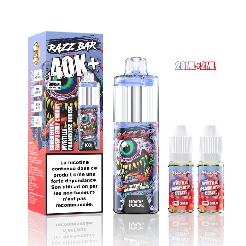 Kit Razz Bar 40K 20mg