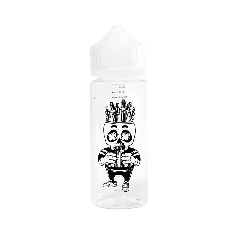 Bouteille graduée style avec bouchon doseur-Open Skull-120 ml-VAPEVO