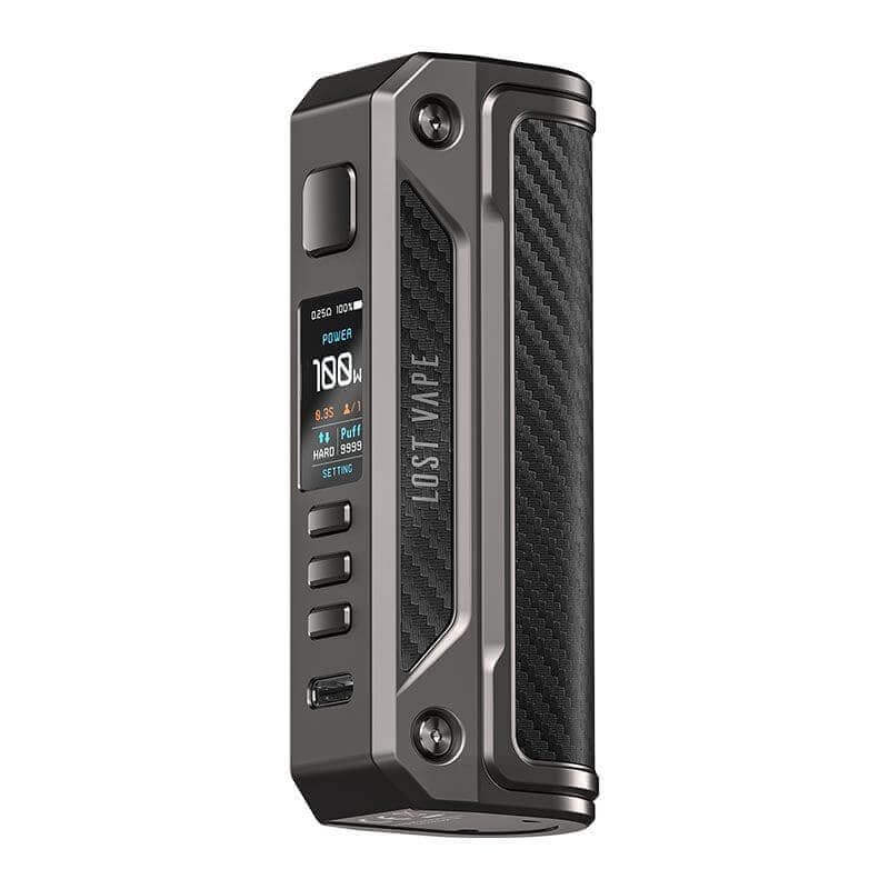 Box Mod Lost Vape Thelema Solo 100W Gunmetal Carbon Fiber | VAPEVO