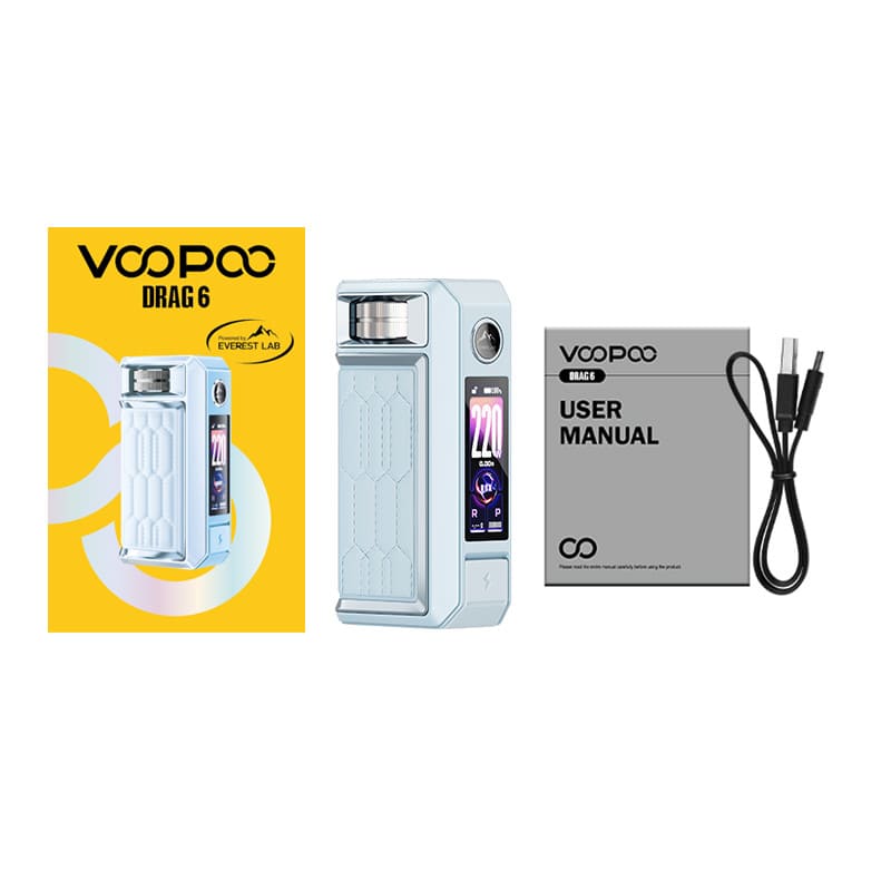Box Mod Voopoo Drag 6 - 4400mAh 220W Silver | VAPEVO