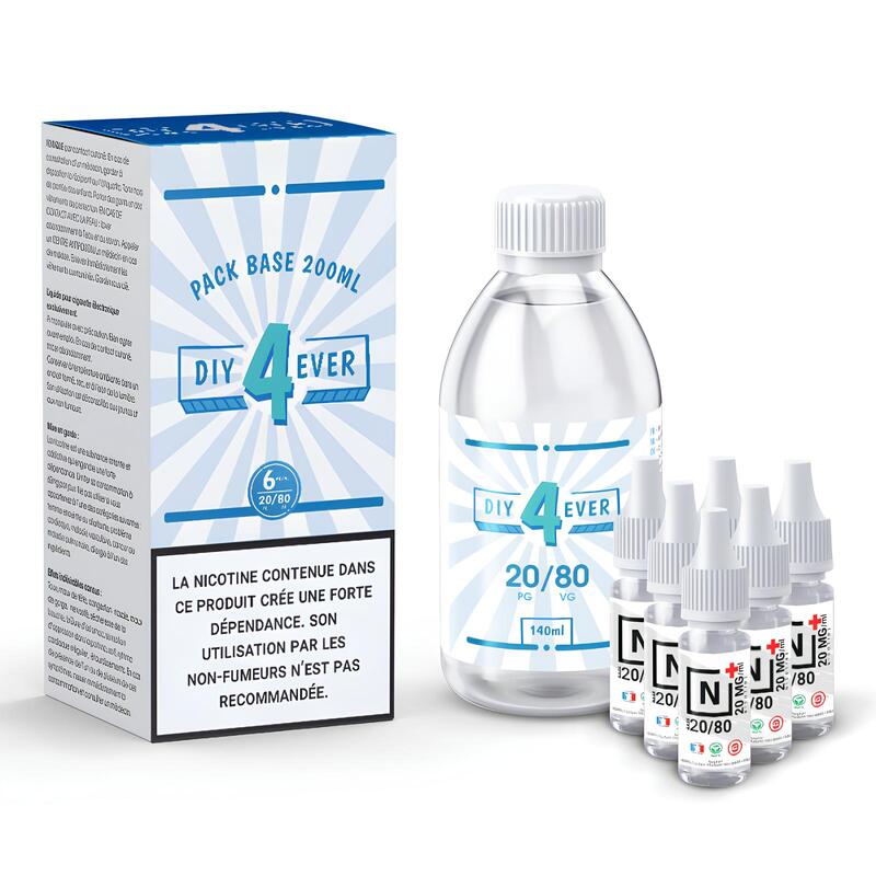 DIY4EVER Pack Base DIY 200ml-6 mg-20:80-VAPEVO