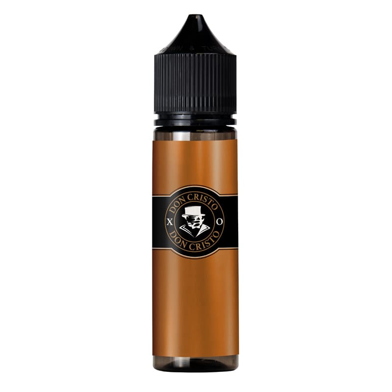 Flacon de 50ml Don Cristo XO avec étiquette marron style cigare et bouchon noir sur fond blanc.