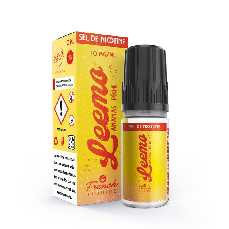 E-Liquide Le French Liquide Leemo Ananas Pêche 10ml 10 mg (Sel de nicotine) | VAPEVO
