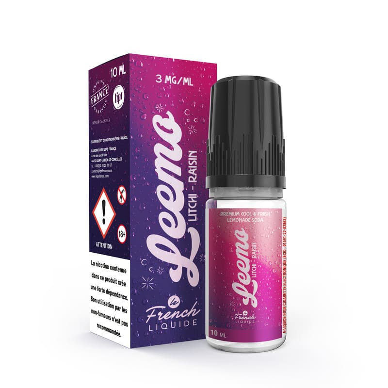 E-Liquide Le French Liquide Leemo Litchi Raisin 10ml 3 mg | VAPEVO
