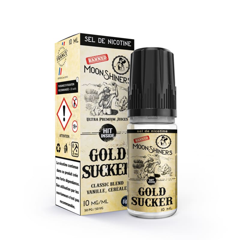 E-Liquide Le French Liquide Moonshiners Gold Sucker 10ml 10 mg (Sel de nicotine) | VAPEVO