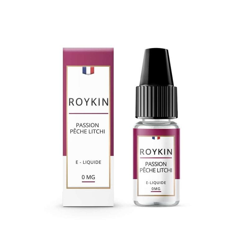 E-Liquide Roykin Passion Pêche Litchi 10ml 0 mg | VAPEVO