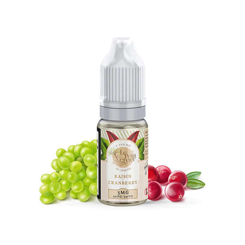 E-Liquide Savourea Le Petit Verger Raisin Cranberry 10ml 3 mg | VAPEVO
