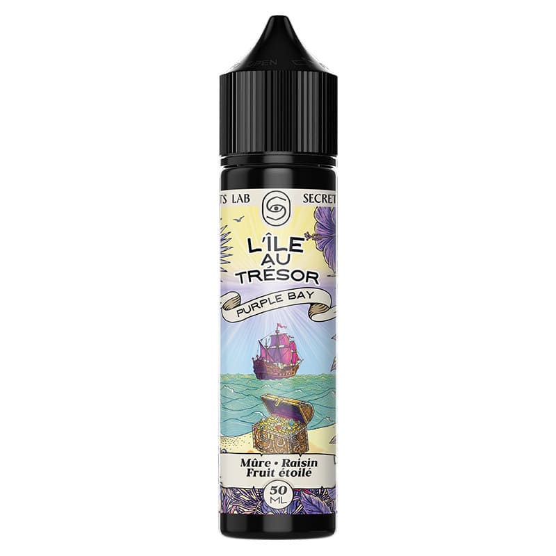 E-liquide Secret's Lab L'île au Trésor Purple Bay 50ml 0mg | VAPEVO