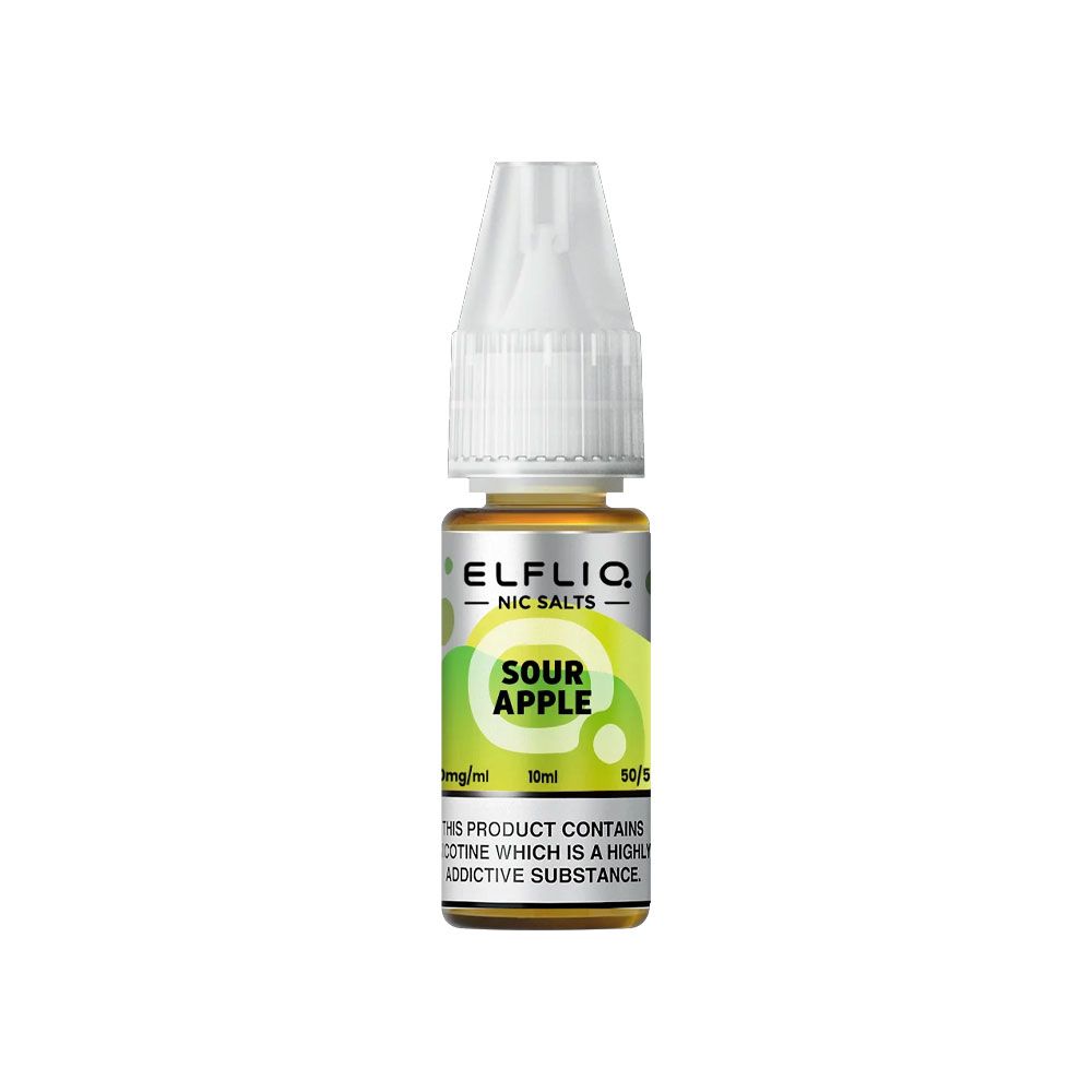 ELFBAR Elfliq Sour Apple - Sel de nicotine 10ml-10 mg-VAPEVO