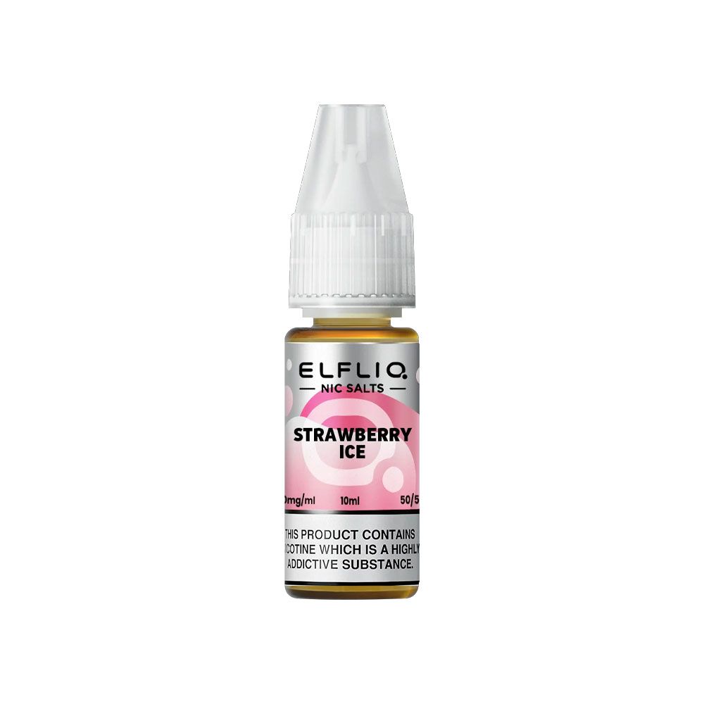 ELFBAR Elfliq Strawberry Ice - Sel de nicotine 10ml-10 mg-VAPEVO