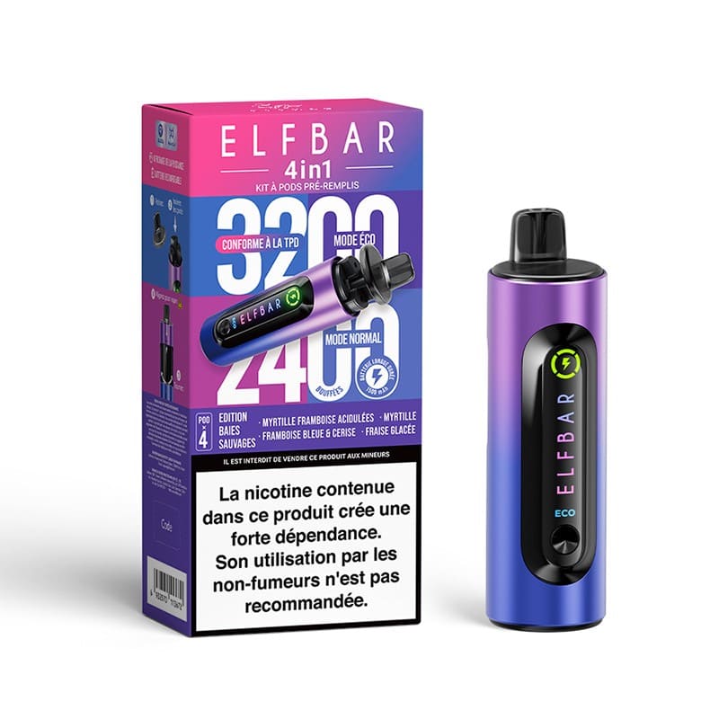ELFBAR Kit 4in1 - Puff Rechargeable 3200 Puffs-20 mg-Edition Signature-VAPEVO