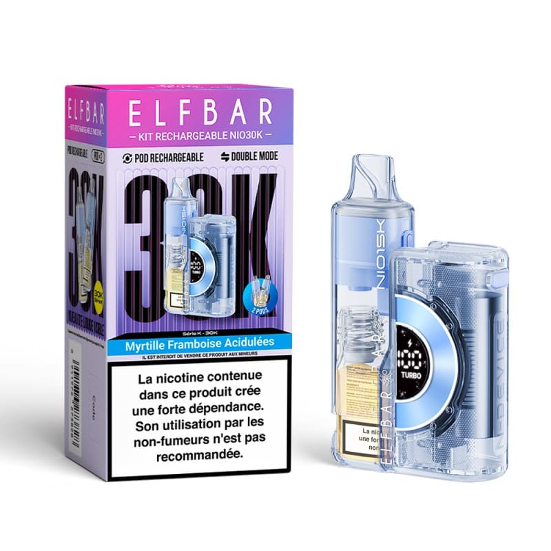 ELFBAR NIO30K - Puff Rechargeable 30000 Puffs-20 mg-Cerise Glacée-VAPEVO