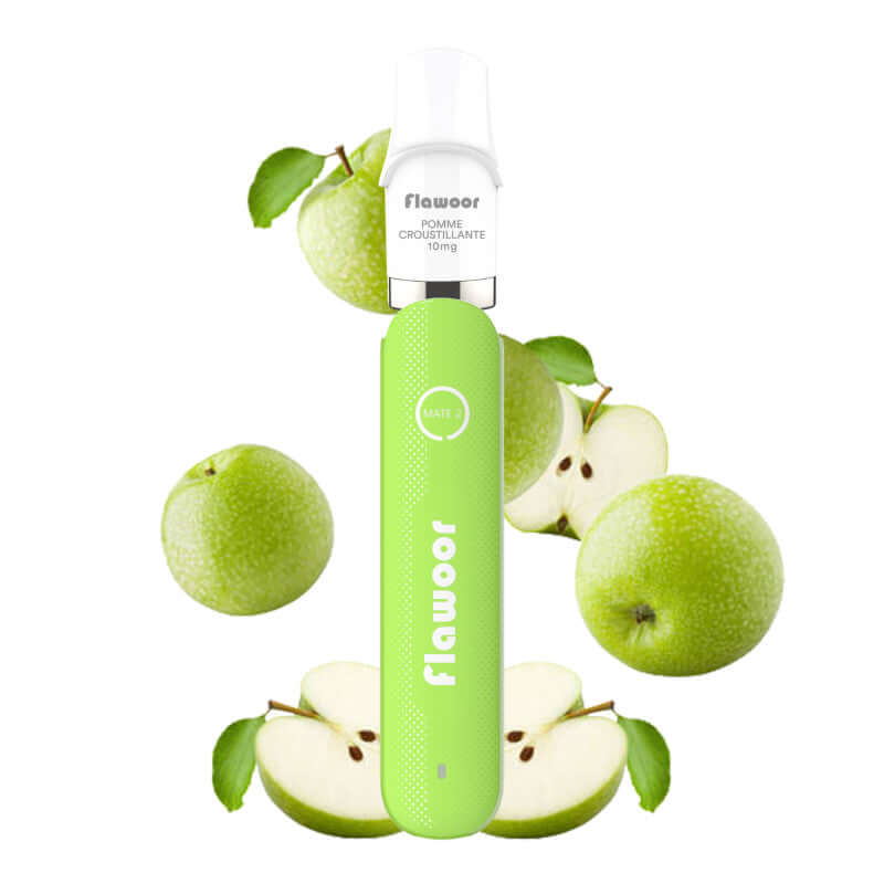 FLAWOOR Mate 2 - Puff Rechargeable 600 Puffs-10 mg-Pomme Croustillante-VAPEVO