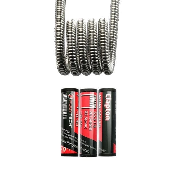 FUMYTECH - Pack de 10 Coils Prémontés-Clapton SS316 26G+34G 0.4Ω (10pcs)-VAPEVO