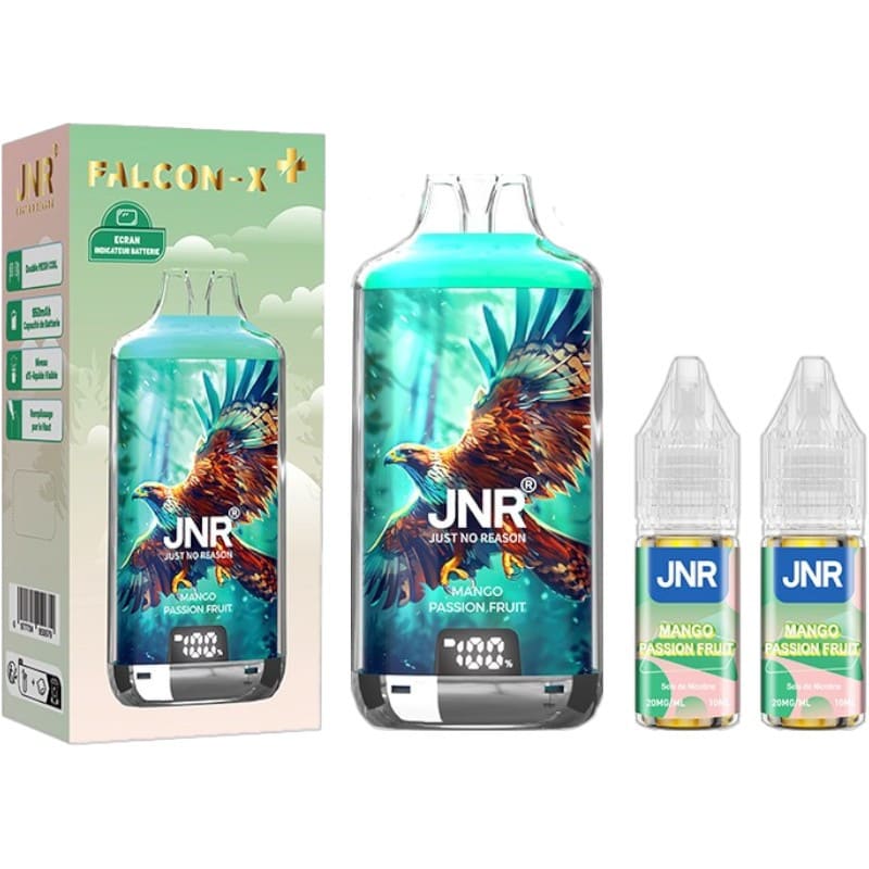 JNR Falcon X 28000 - Puff Rechargeable 20mg-20 mg-Black Dragon Ice-VAPEVO