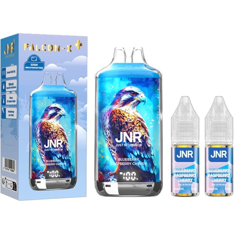 JNR Falcon X 28000 - Puff Rechargeable 20mg-20 mg-Blueberry Raspberry Cherry-VAPEVO