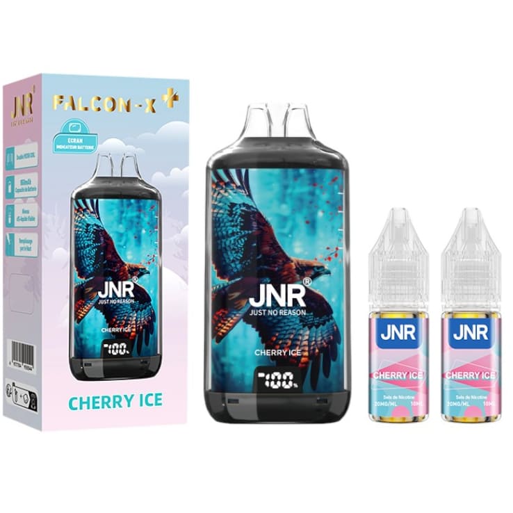 JNR Falcon X 28000 - Puff Rechargeable 20mg-20 mg-Cherry Ice-VAPEVO