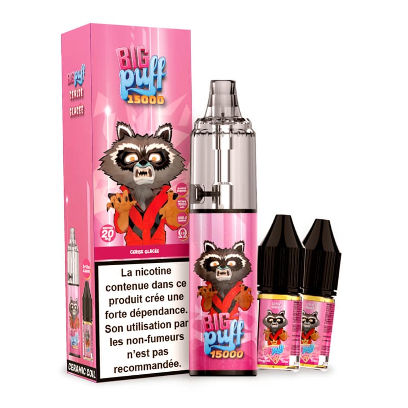 Kit Puff Big Puff 15000 20mg 20 mg Cerise Glacée | VAPEVO