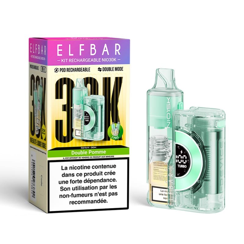 Kit Puff Elfbar NIO30K 20mg Double Pomme | VAPEVO