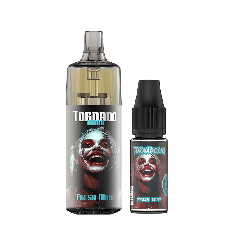 Kit Puff Gobar Tornado 10000 10ml 10 mg Fresh Mint | VAPEVO