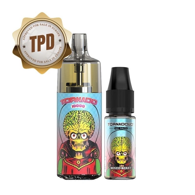 Kit Puff Gobar Tornado 10000 10ml 10 mg Mixed Berry | VAPEVO