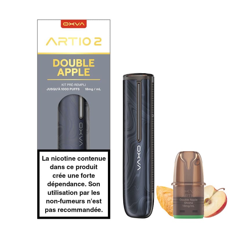 Kit Puff Oxva Artio 2 - 18mg 2ml 900mAh Double Apple | VAPEVO