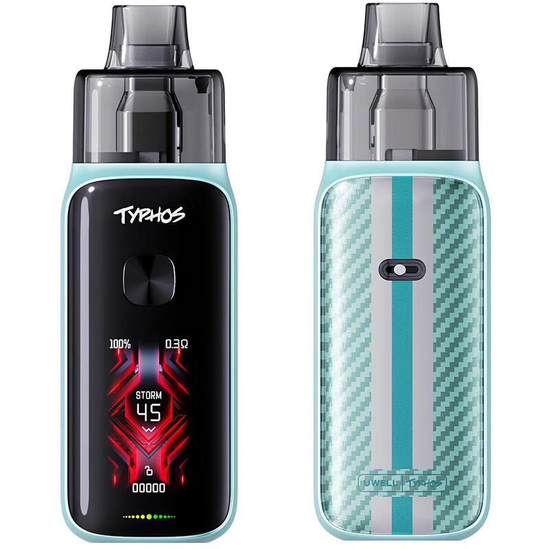 Kit Uwell Typhos Pro 45W 3000mAh 6ml Creamy Azure | VAPEVO