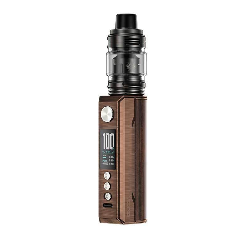 Kit Voopoo Drag M100S 100W 5.5ml Antique Brass & Padauk | VAPEVO