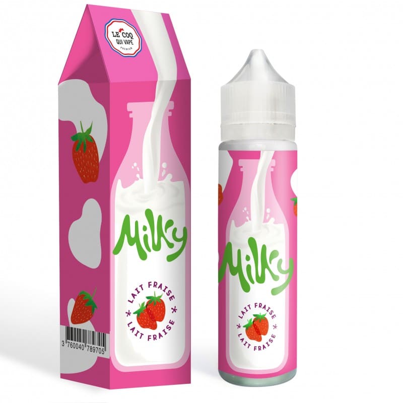 LE COQ QUI VAPE Milky Lait Fraise - E-liquide 50ml VAPEVO LE COQ QUI VAPE Milky Lait Fraise - E-liquide 50ml VAPEVO