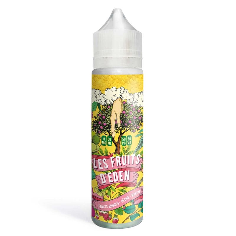LES FRUITS D'EDEN Fruits Rouges & Pêche & Raisin - E-liquide 50ml-0 mg-VAPEVO