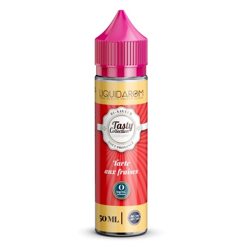 LIQUIDAROM TASTY Tarte Fraise - E-liquide 50ml-0 mg-VAPEVO