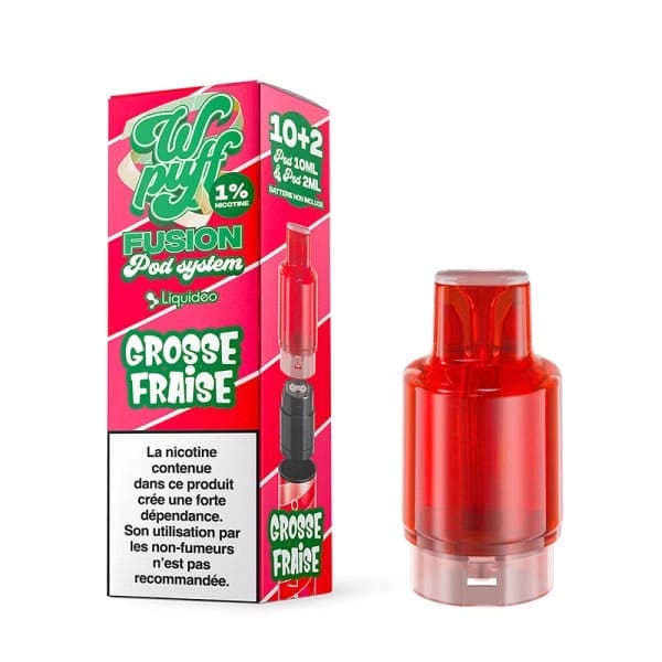 LIQUIDEO Wpuff Fusion - Pod Préremplie 10ml 10 mg Grosse Fraise | VAPEVO