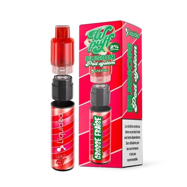 LIQUIDEO Wpuff Fusion - Puff Rechargeable 15000 Puffs 10ml-10 mg-Grosse Fraise-VAPEVO