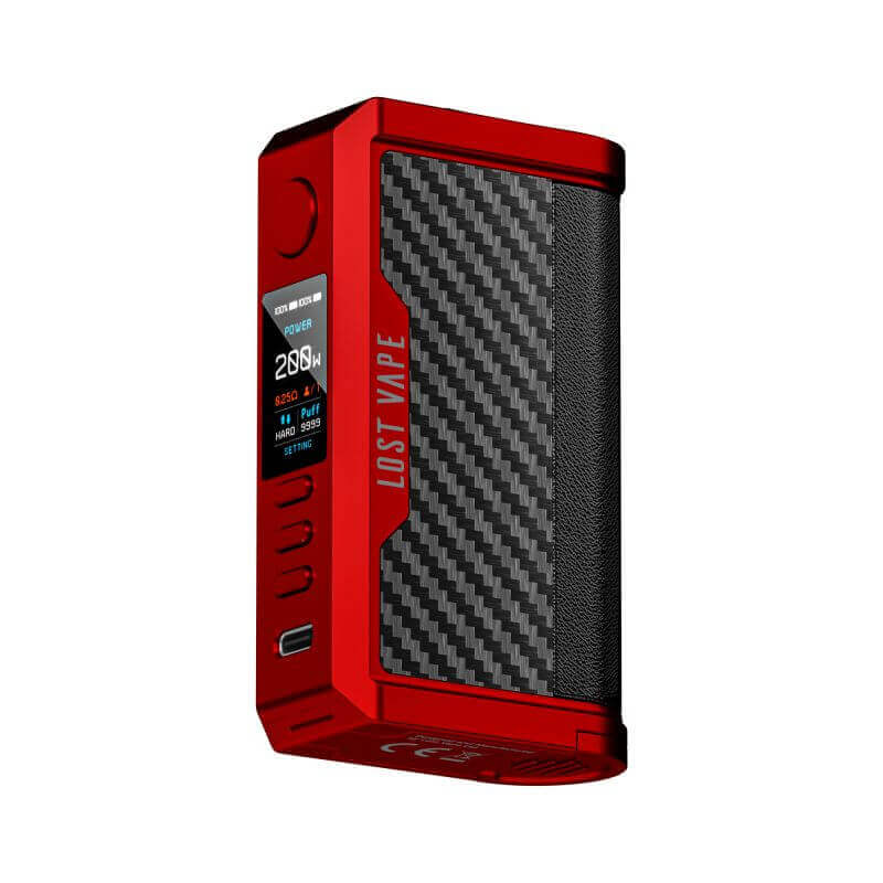 LOST VAPE Centaurus Q200 - Box Mod 200W-Matt Red Carbon Fiber-VAPEVO