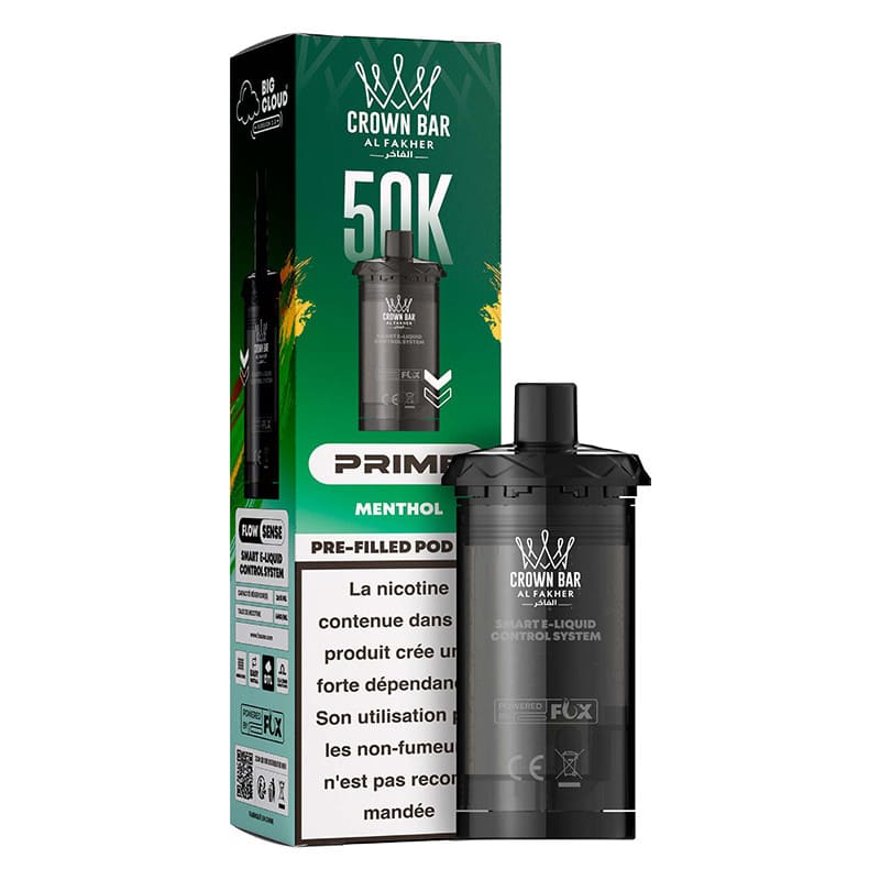 Cartouches HyperMax Prime Crown Bar 50K 2x10ml - Al Fakher