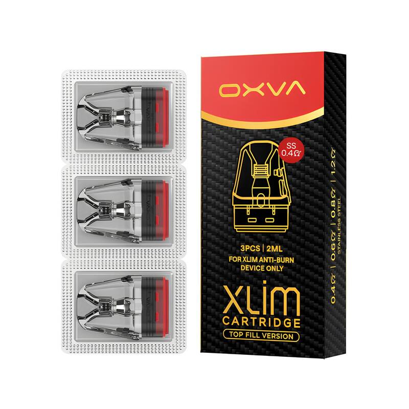 OXVA Xlim Top Fill SS - Pack de 3 Cartouches Pod 2ml-0.4 ohm-VAPEVO